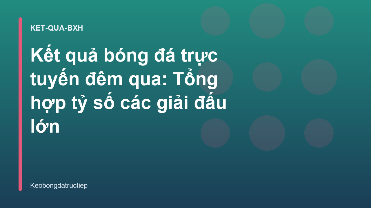 Kết quả bóng đá trực tuyến đêm qua: Tổng hợp tỷ số các giải đấu lớn